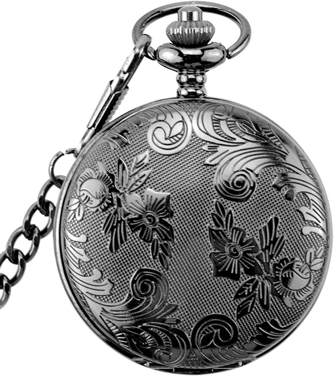 ARTSZY Orologio da Tasca al Quarzo in Scala di Numeri Vintage con Catena (Color : B)