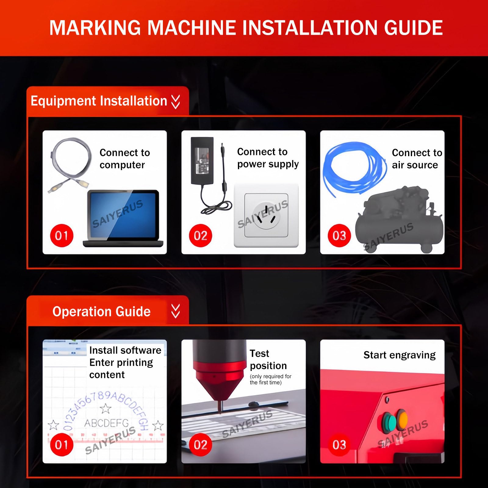 Macchina per Marcatura Pneumatica Macchina per Marcatura a Punti Pneumatica Portatile Macchina per Incidere Su Metalli, per Codice VIN Numero di Telaio Marcatura di Telai Automobilistici,M 100x20mm