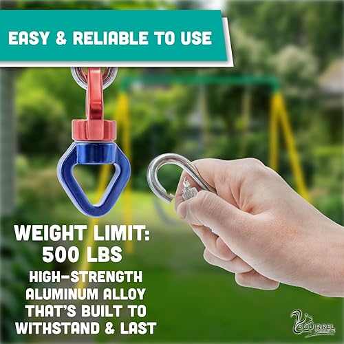 Miniatura 6 de Ultimate Swing Bundle  Columpio de platillo gigante de 40 pulgadas y giratorio resistente, capacidad de 500 libras, perfecto para diversión en el