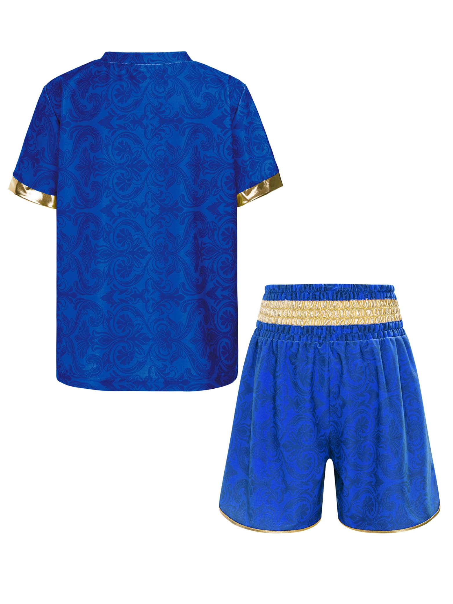 Bambina Maglietta Boxe Bambino Uniforme Costume Pugile T Shirt Blu 11-12 anni