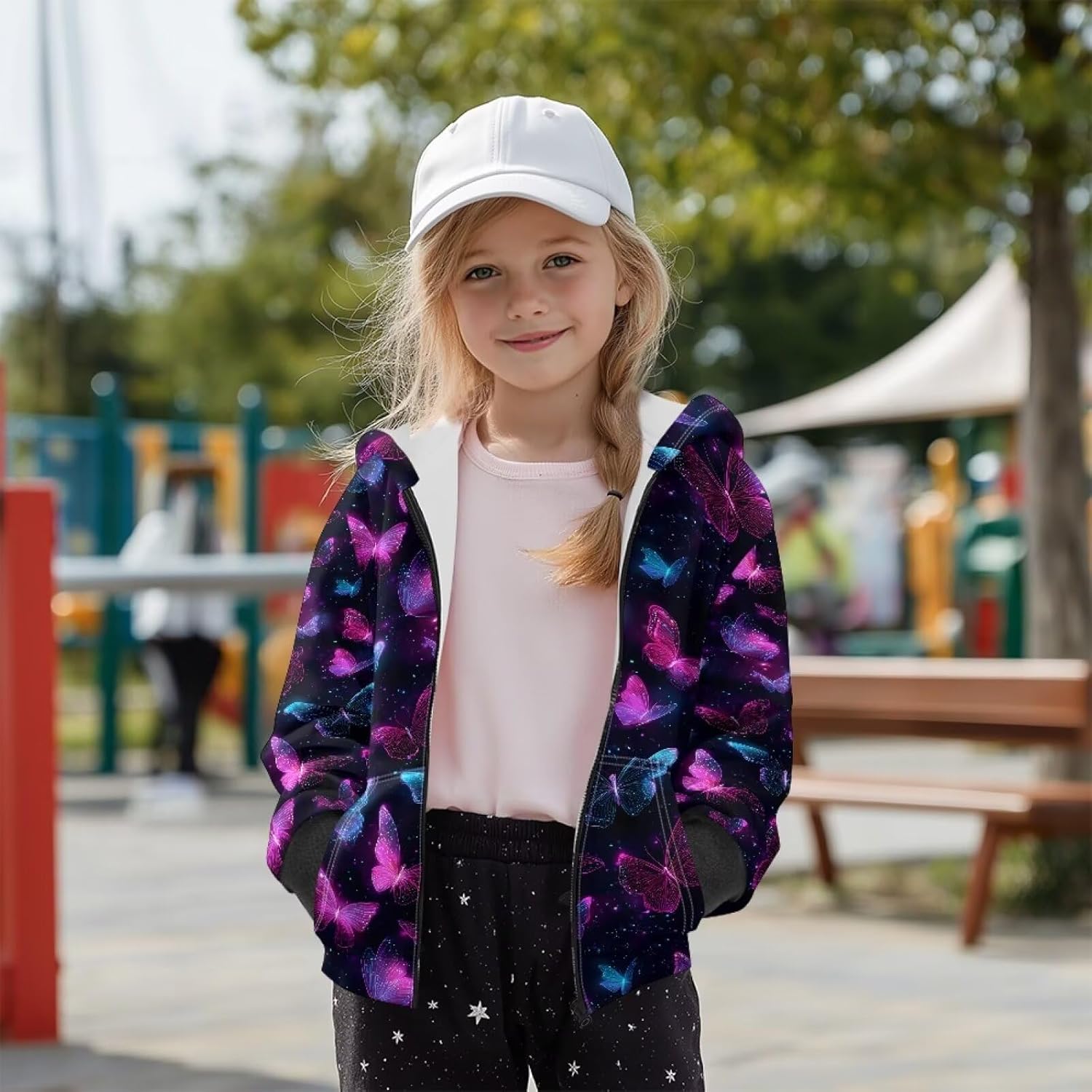 Casual Fleece Hoodies for Girls Jacket Long Sleeve Hooded Sweatshirts Unisex Kid Hoodie Streetwear for 6-16 Years