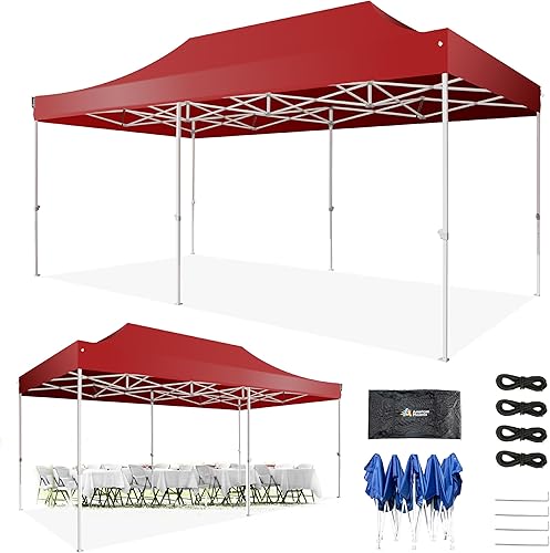 American Phoenix Tienda de campaña desplegable de 10 x 20 pulgadas, portátil, comercial, resistente al instante, refugio de mercado al aire libre