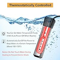 Vista 3 de Calentador de piscina de 2000 W para piscina inflable sobre el suelo, calentador de agua de inmersión para bañera con termostato, calentador de agua