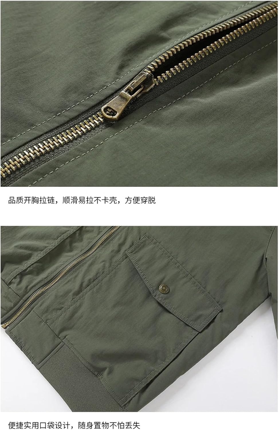 Men Spring Jacket Casual Outdoor Stand Collar Clothes Quality Comfortable Outerwear Solid Color Coats