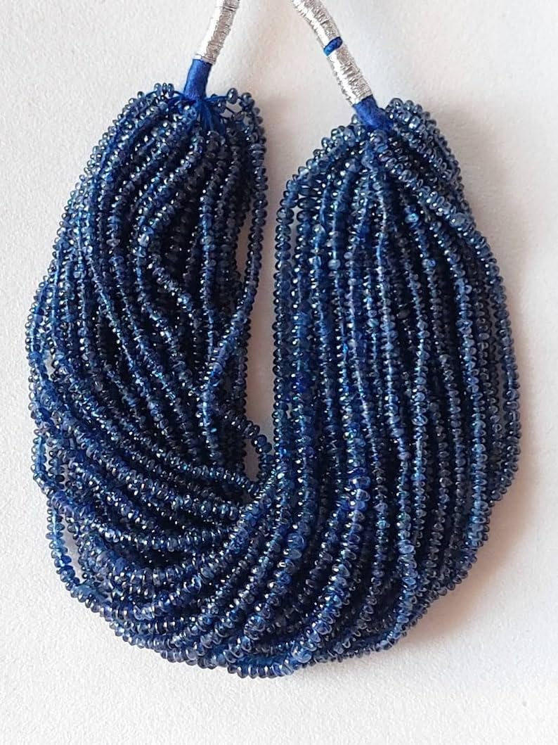 Perline Di Pietra Preziosa Di Zaffiro Naturale Autentico 6-7 Mm Blu