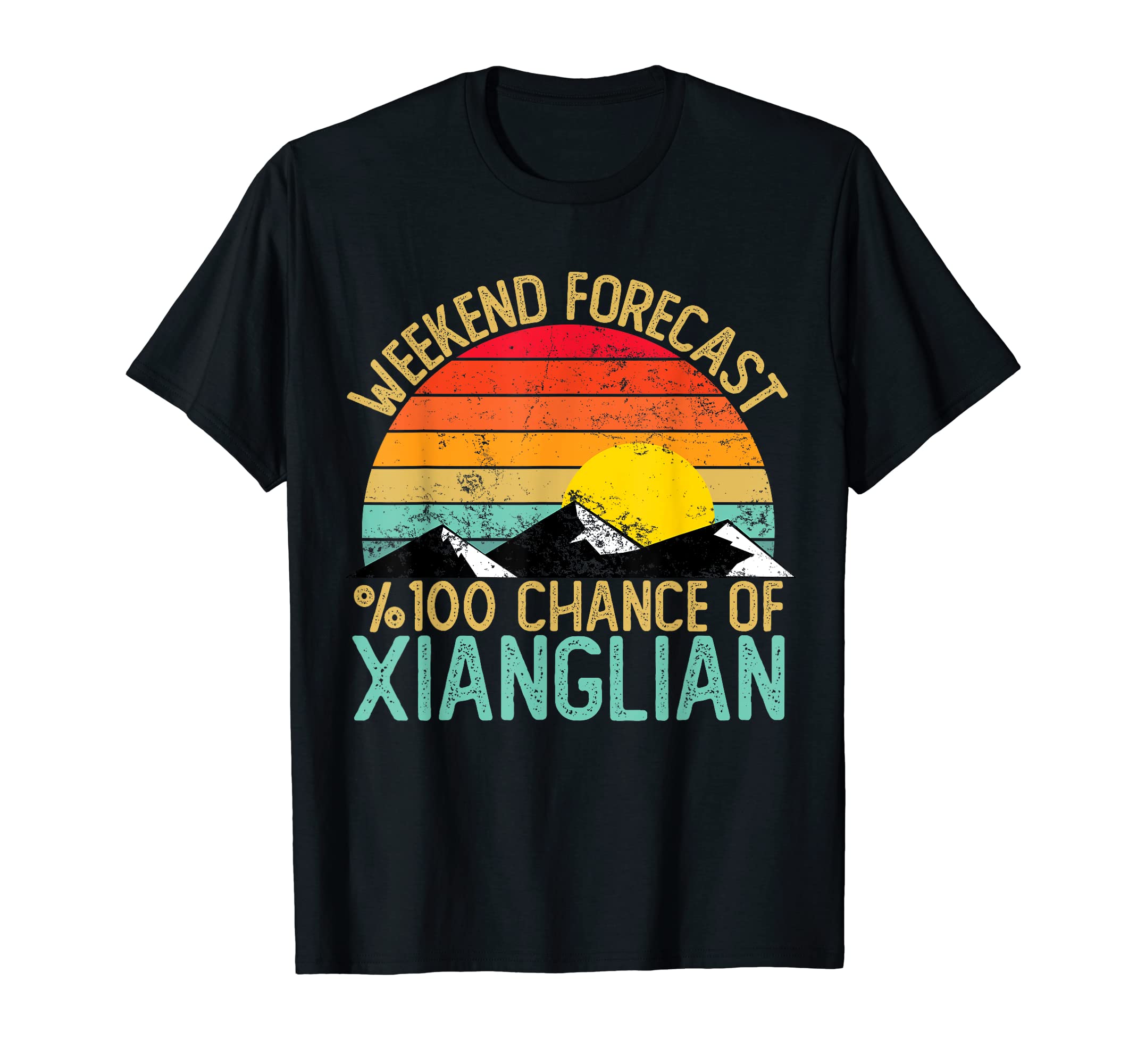 Weekend Forecast Xianglian Shirts Funny Retro Xianglian T-Shirt