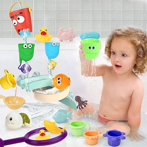 Miniatura 6 de Juguetes de baño para niños pequeños de 1 a 3 años, juguetes de bañera para niños de 1, 2, 3, 4, juguetes de bañera de agua, regalos con juguetes de