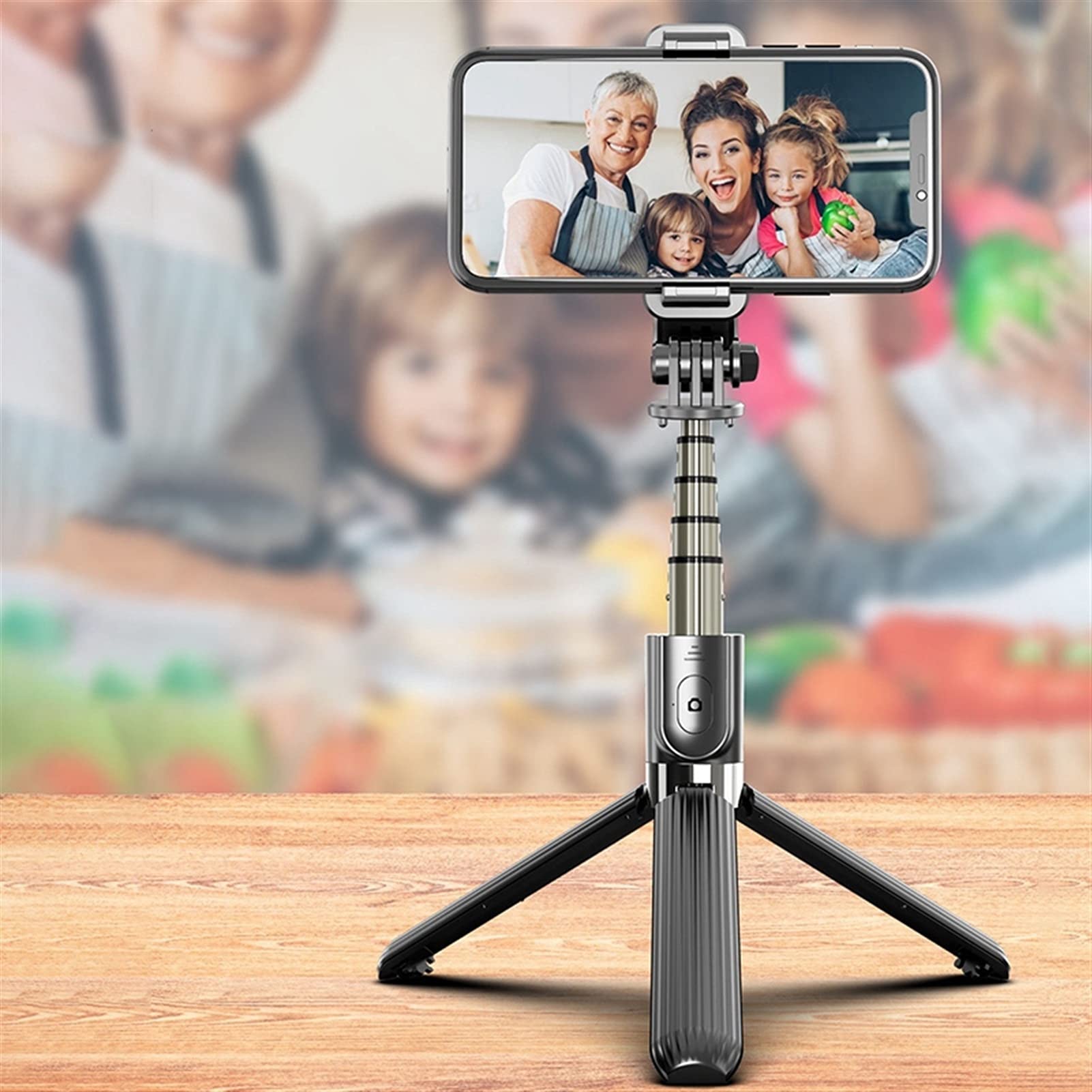 SCRUBY Bastone per selfie senza fili estensibile pieghevole monopiede Bluetooth Selfie Stick treppiede