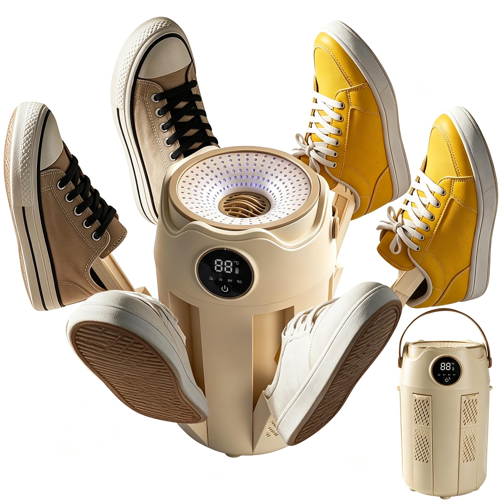 Sèche-chaussures électrique antibactérien 6 en 1 avec minuterie 3/6/9 h