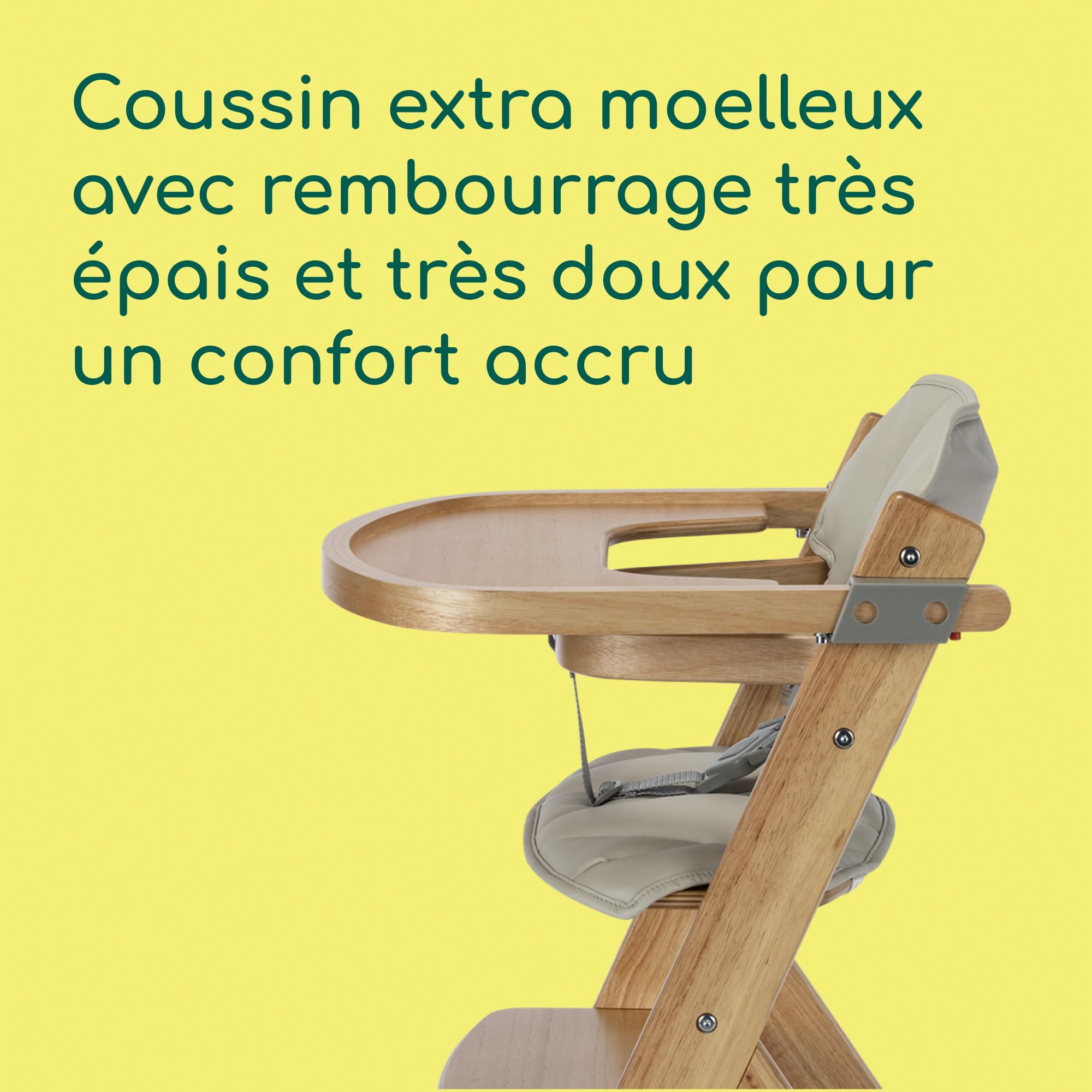 Bebeconfort Timba 2 Coussin Confort, Coussin Extra-Moelleux, Rembourrage Supplémentaire, Facile à Nettoyer, Lavage en Machine, Design Intelligent et Moderne, Facile à Fixer et Enlever, Graphic