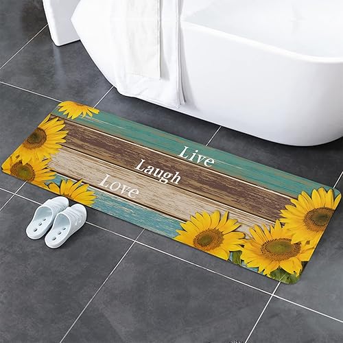 Miniatura 9 de Tapete de camino de cocina de otoño, diseño de calabazas azules y blancas de eucalipto, ducha, bañera, puerta de bienvenida, lavable, para