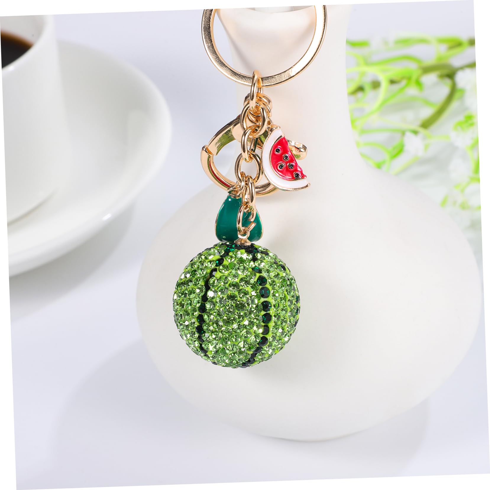 FOMIYES portachiavi anguria Ciondolo Elegante semplice Spiaggia Accessori portachiavi di frutta Portachiavi estetici Keeychain decorativo Incantesimi di portachiavi Metallo