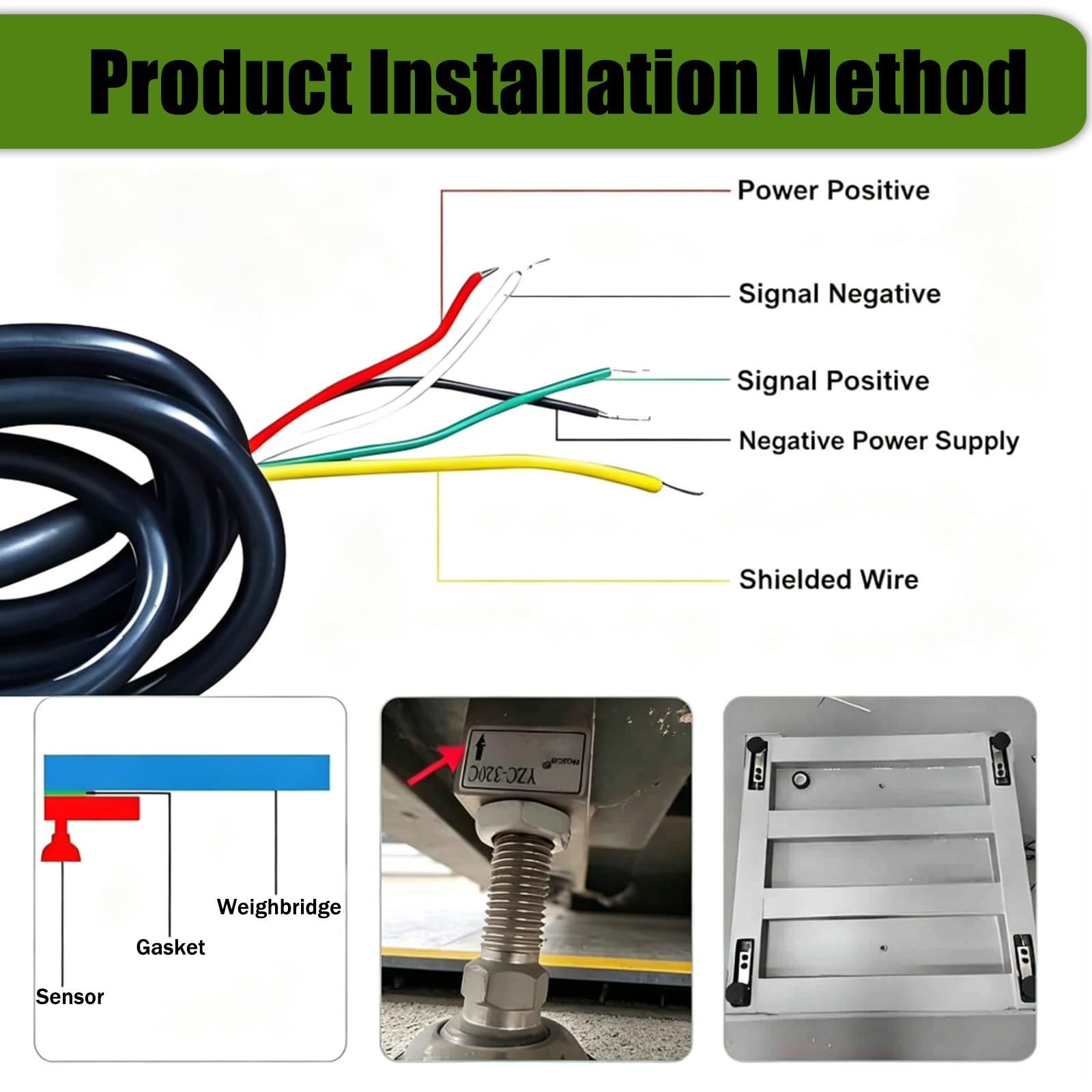 Kit Bilancia per Bestiame Elettronica,Bilancia per Scivolo per Bovini,Kit Bilancia per Animali,Bilancia Da Pavimento,Display a LED,Con 4 Celle Di Carico E Scatola Di Giunzione(2000kg)