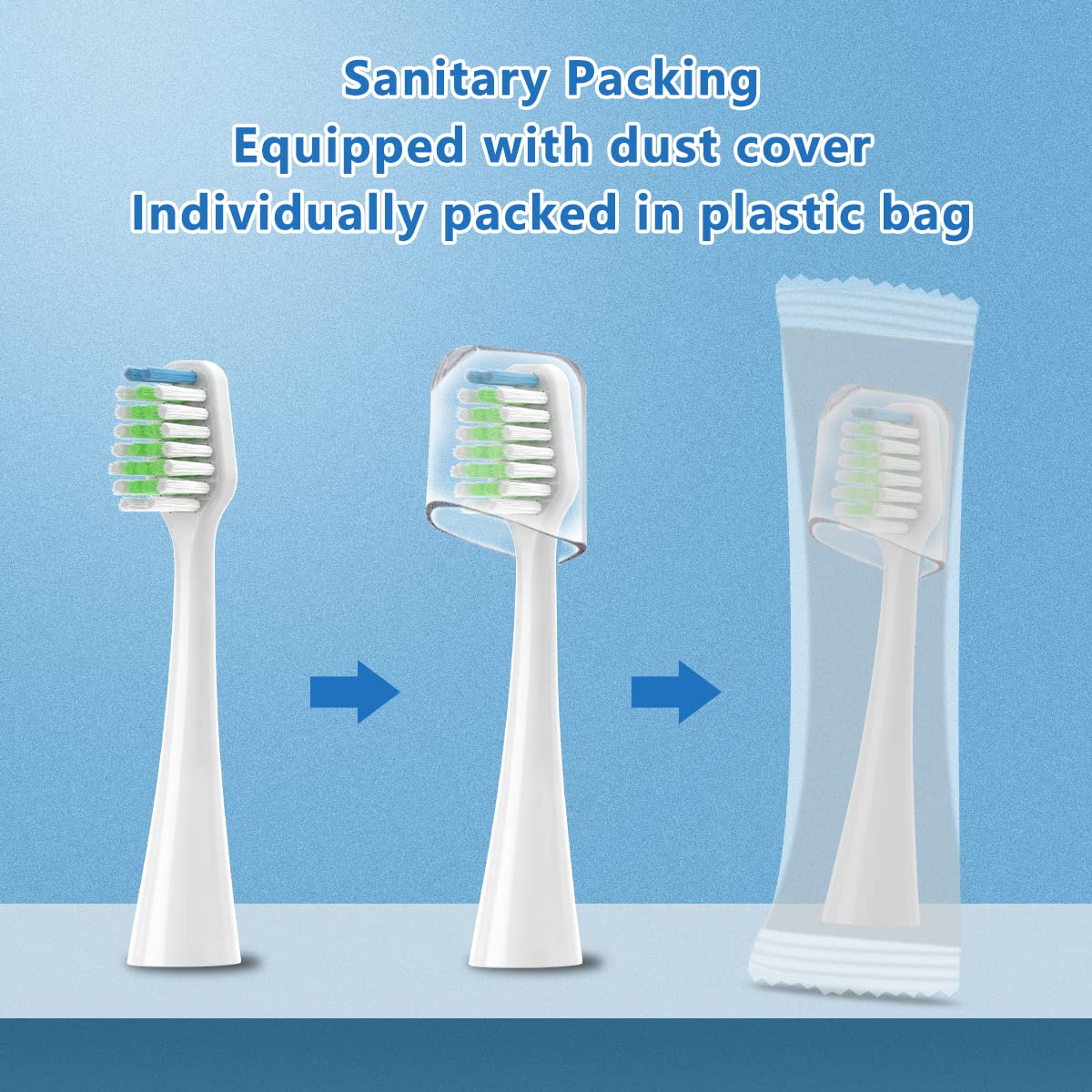 Cabezales de repuesto compatibles con Smile Bright Platinum Sonic para cepillo de dientes eléctrico, paquete de 10, color blanco