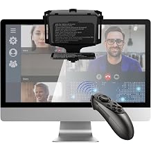 7.75" Portable Teleprompter | Handheld Desktop Monitor 3-in-1 Mode | HD 70/30 Beam Splitter Glass | Remote Control Compatible, Compatible with iOS/Android Tablet|