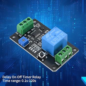 Podazz Delay Timer Relay DC 5V/12V/24V Time Delay Controller Module Compatible with NE555 Timer (DC12V)