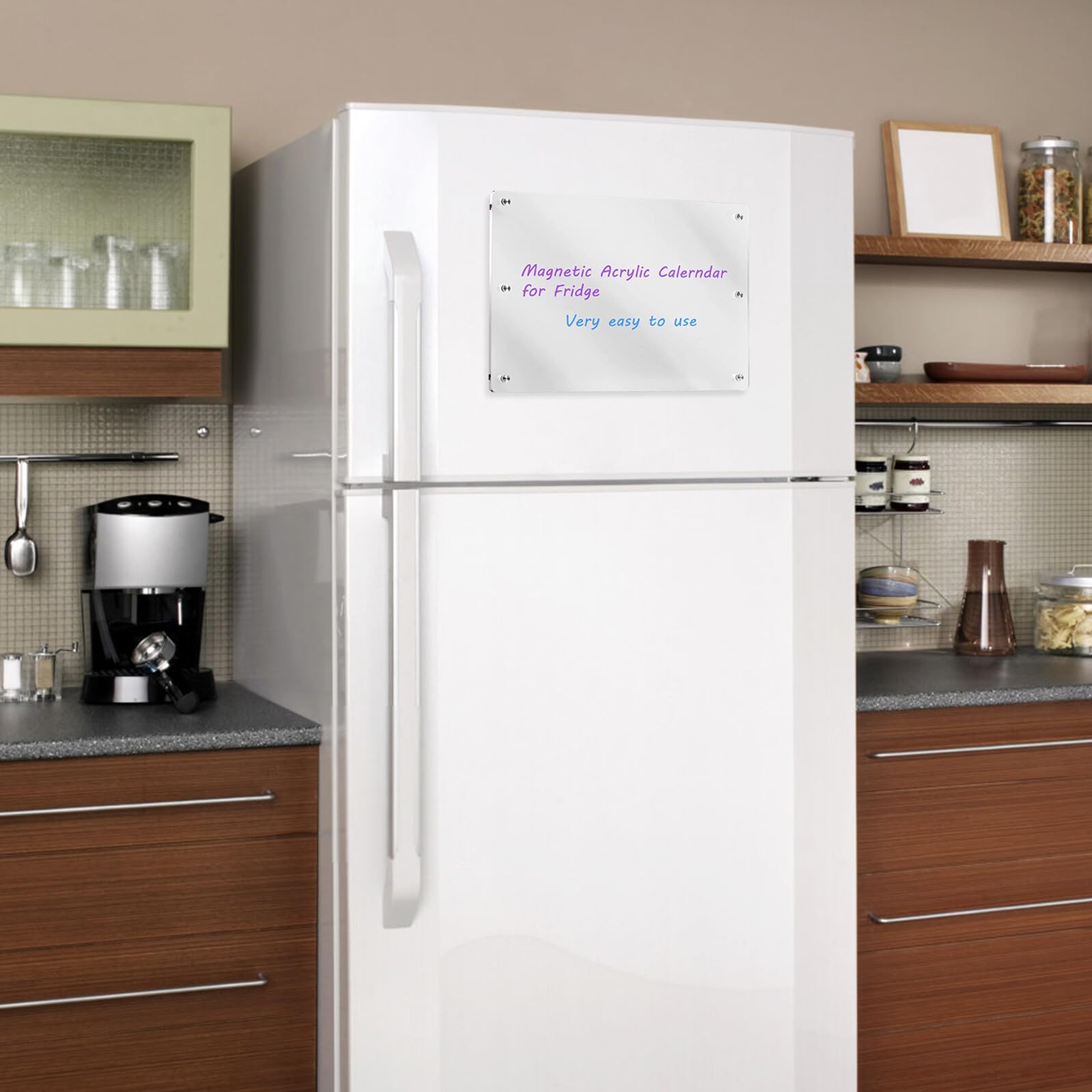 TOPBATHY Pizarra Magnética Borrado en Seco 42x30 Cm Acrílica Transparente para Refrigerador Organizador Semanal Planificador Hogar Oficina Escolar