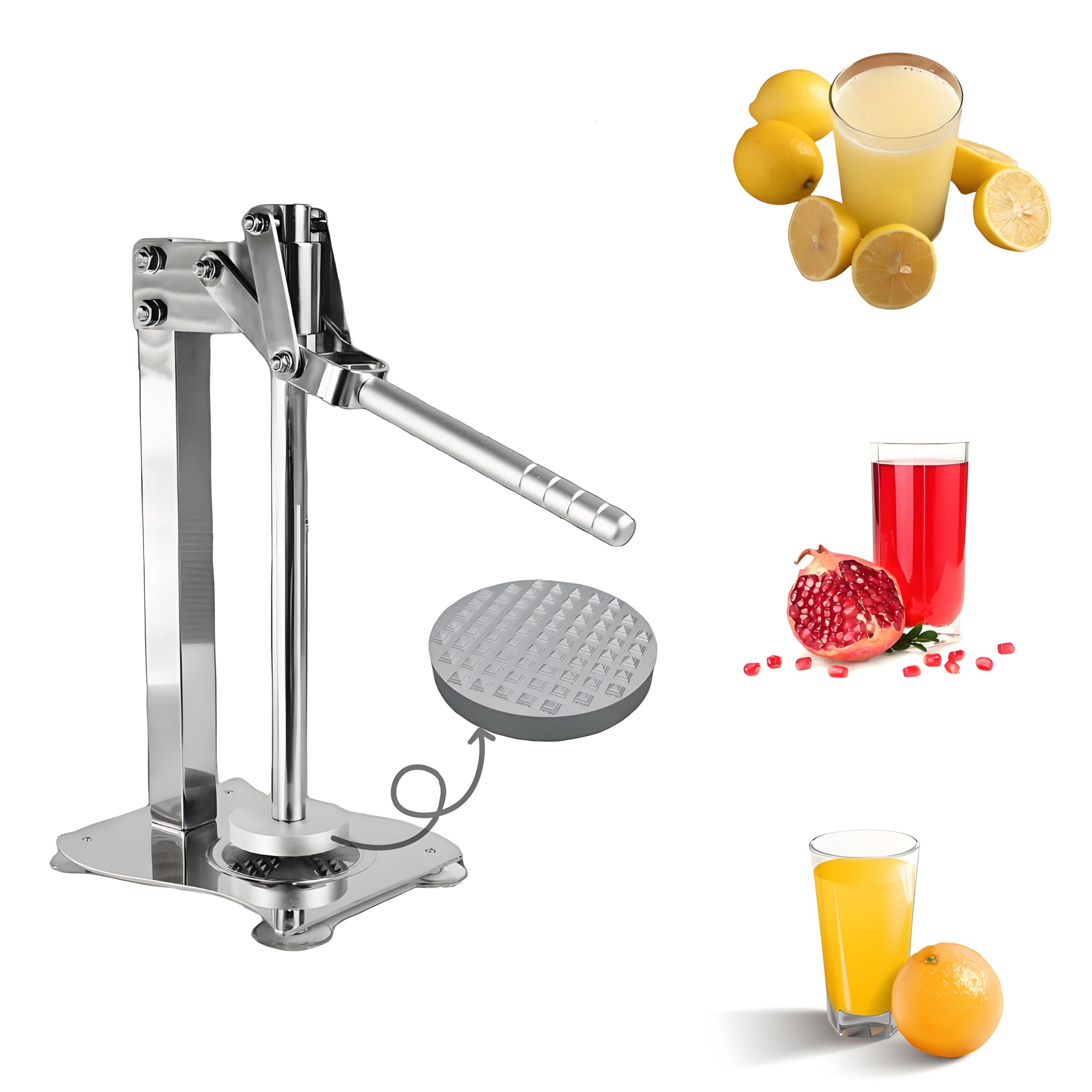 Exprimidor manual de limón, exprimidor de frutas, exprimidor de frutas de acero inoxidable, molinillo de nueces para frutas o nueces