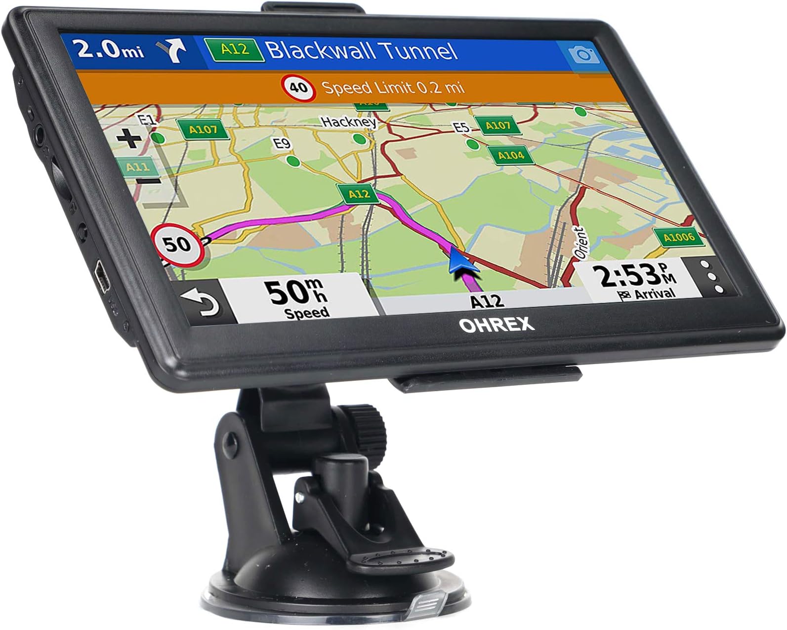 OHREX N700 GPS Navigator for Car Truck RV, Truck GPS Commercial Drivers,Large 7”Trucker GPS,Latest 2026 Map with Free Lifetime Updates,Custom Routing,Driver Alerts