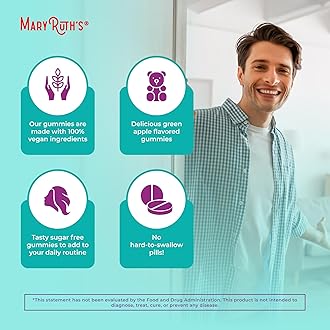 MaryRuth Organics Sea Moss Gummies | Sugar Free | Made with Irish Sea Moss | SeaMoss for Gut Health and Immune Support | Formulated for Adults & Kids Ages 4+ | Vegan | Non-GMO | Gluten Free | 60 Count