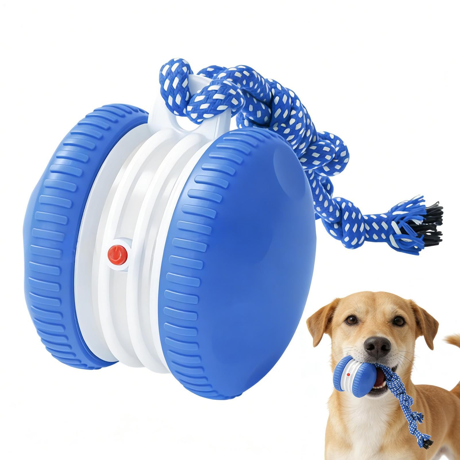 Balle mobile pour chiens pour éviter l'ennui jouet interactif rechargeable avec corde de jeu