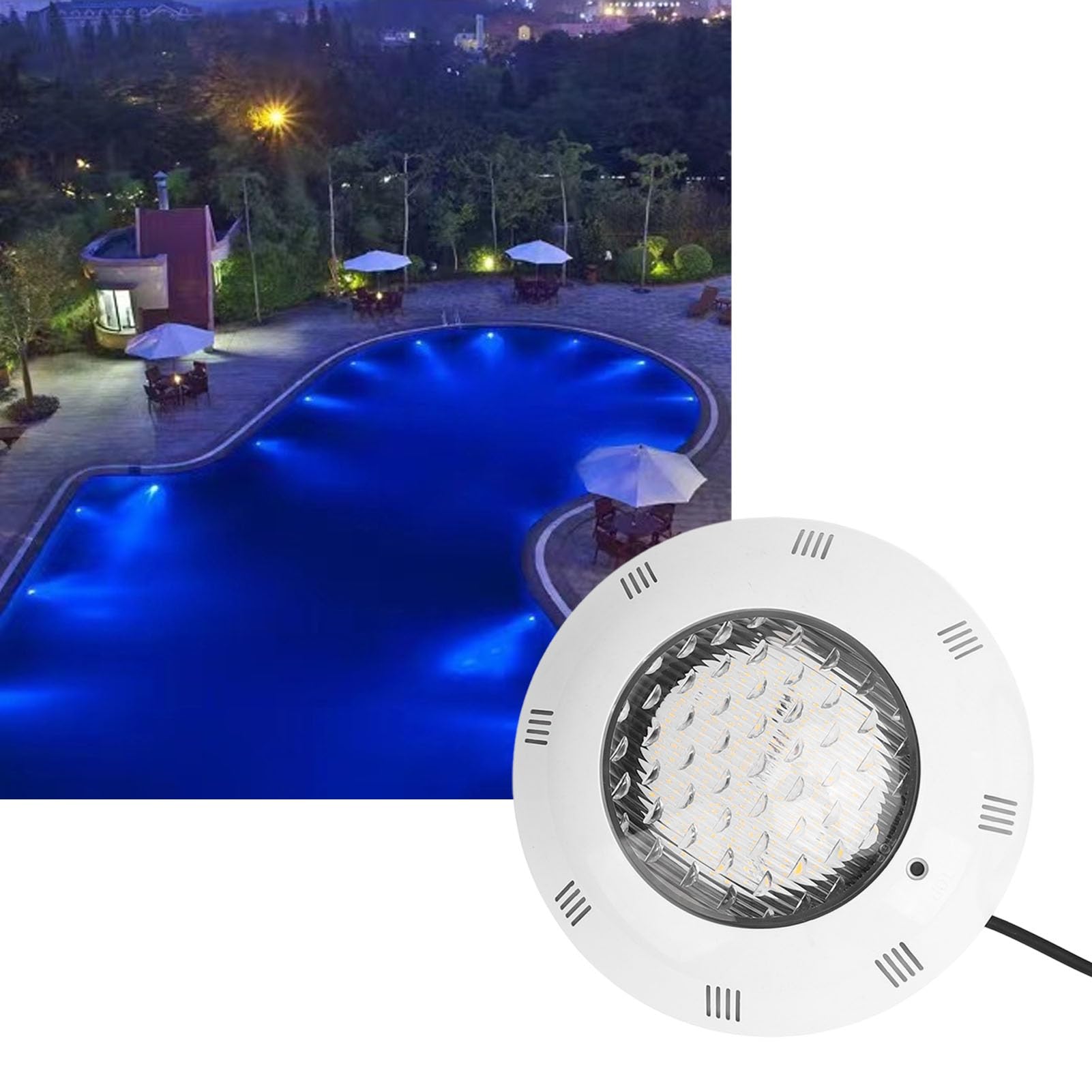 Jectse Basenowa LED AC12V IP68, montaż na ścianie, do Basenu (Pure White