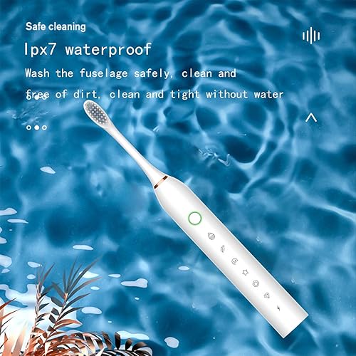 Miniatura 5 de Recargable eléctrico para adultos  8 cabezales de cepillo de repuesto y estuche de viaje  6 modos de limpieza  42,000 VPM portátil de viaje