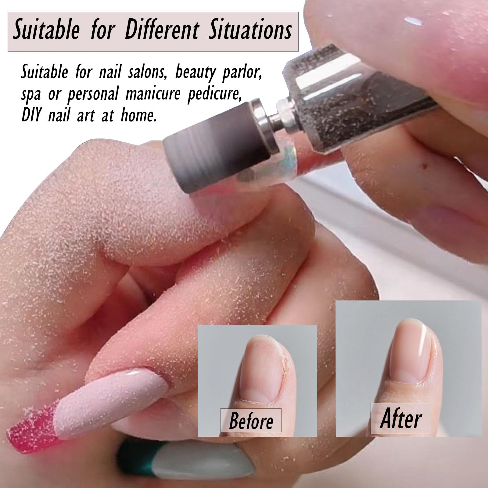 QQdou Sanding Bands for Nail Drill 250Pcs Colorful Coarse Fine Nail Sanding Bands(80#120#150#180#240#Grit ) - Image 4