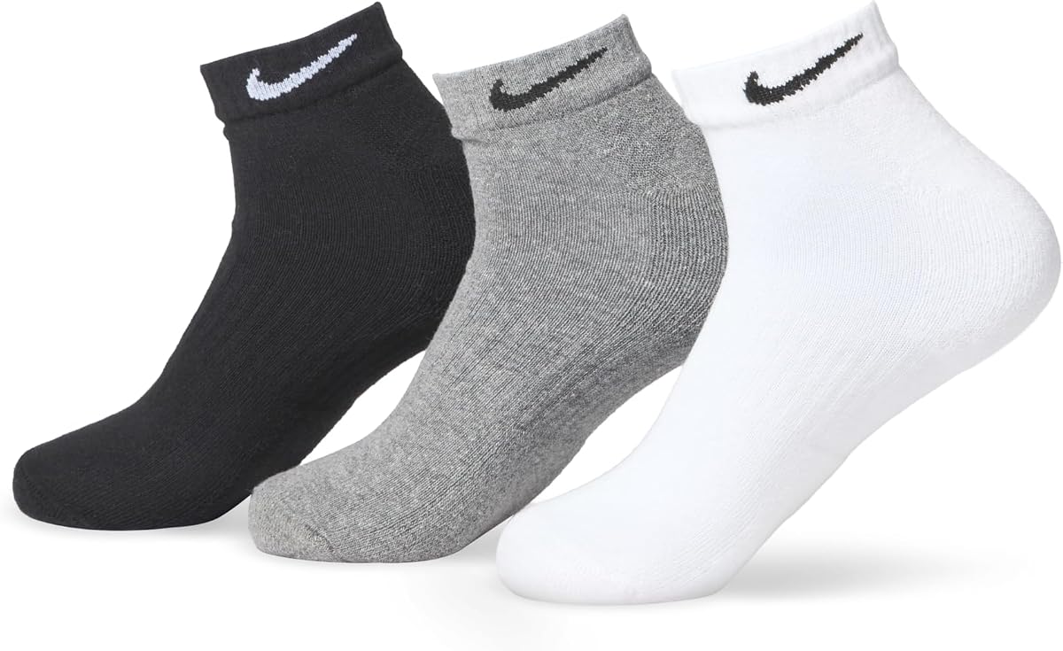 Calcetines bajos de entrenamiento acolchados para uso diario unisex para adultos Nike (paquete de 3) | Hombres y mujeres