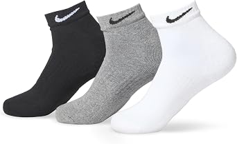 NIKE 3P Everyday Cushion Low Socks SX7670 White/Grey/Black 25cm-27cm