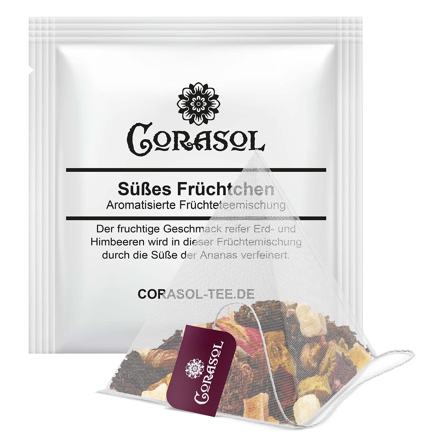 Corasol Sprüche & Tee Adventskalender 2025 mit 24 Premium Tees & Spruchkärtchen (89 g)