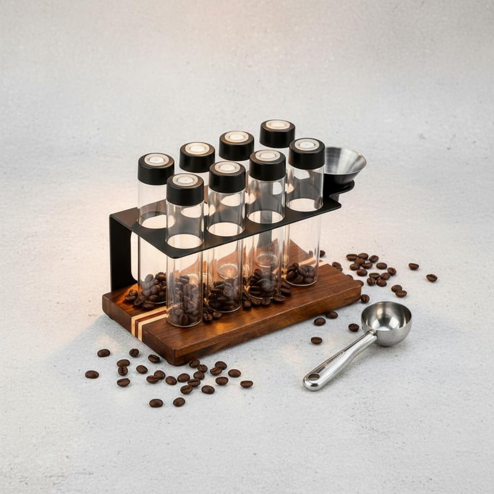 Kaffeebohnen-Dose mit Einwegventil tragbar transparent Kaffeebehält Entgasungsventil Kaffeebohnenbehält