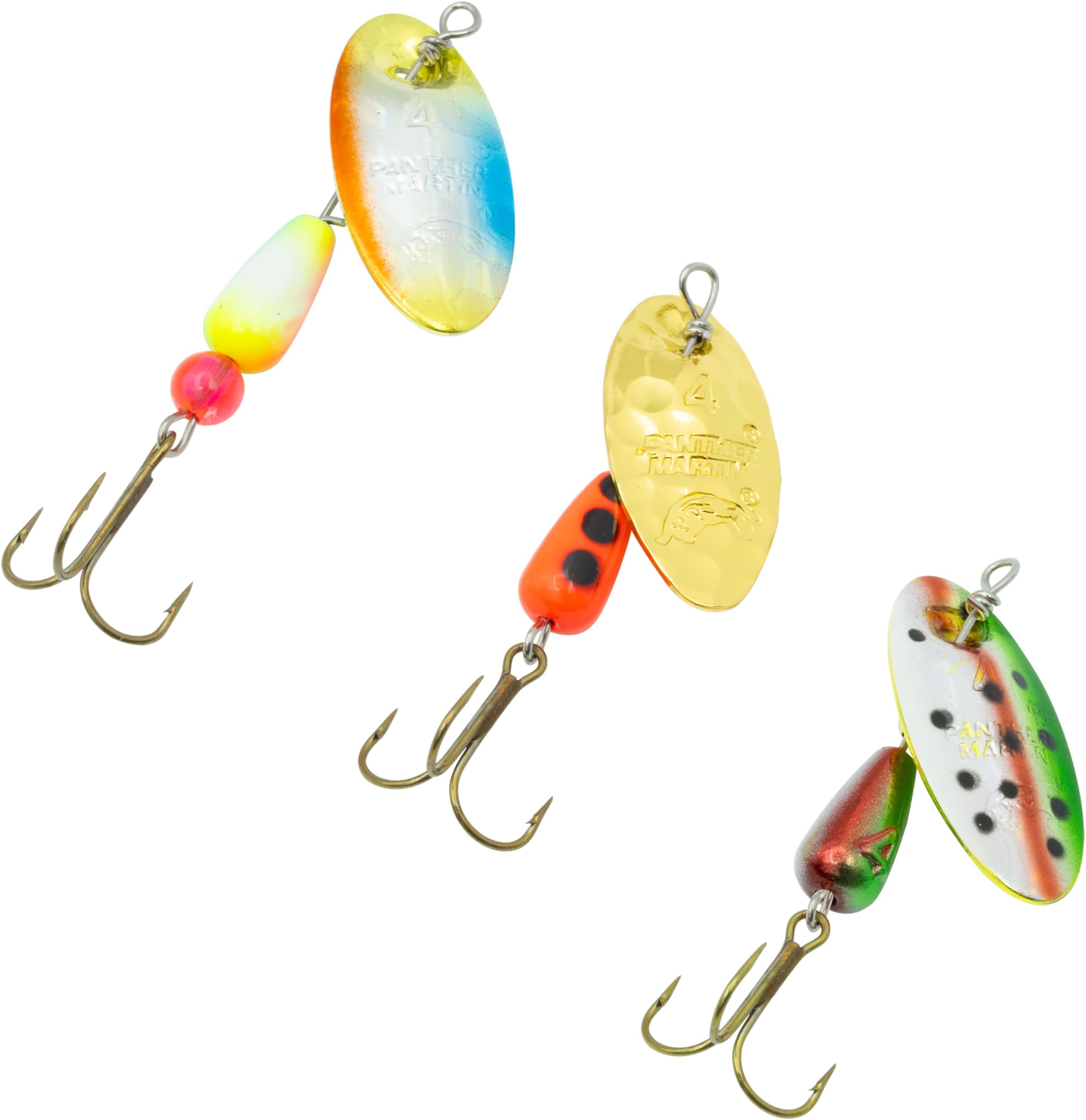 Panther Martin Fishing Lures 3-Pack All Time Greatest Fish Catcher World Famous Spinning Lures in Value Kit Spinners for Trout, Salmon, Panfish, Bass, Crappie & Perch
