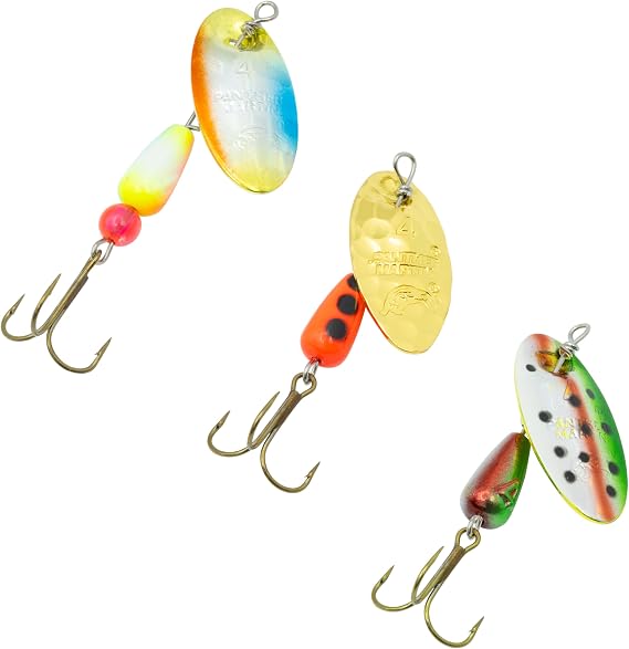 Panther Martin Fishing Lures 3-Pack All Time Greatest Fish Catcher World Famous Spinning Lures in Value Kit Spinners for Trout, Salmon, Panfish, Bass, Crappie &amp; Perch