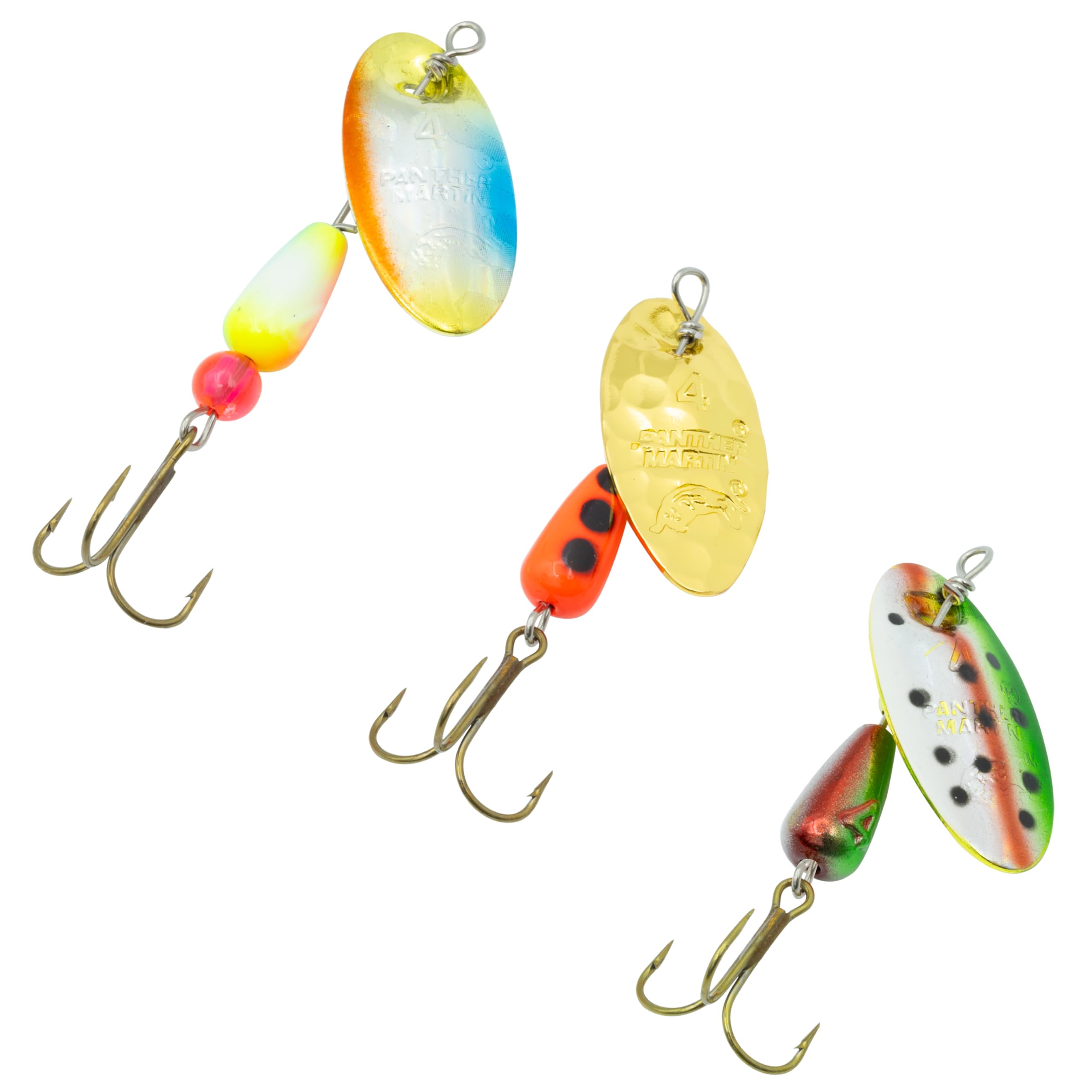 Panther Martin Fishing Lures 3-Pack All Time Greatest Fish Catcher World Famous Spinning Lures in Value Kit Spinners for Trout, Salmon, Panfish, Bass, Crappie & Perch