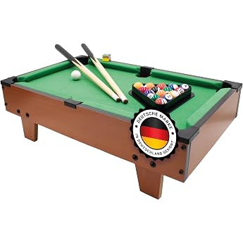 Kyto Mini Pool Table - Table Billiard for Children &amp; Adults, Small Pool Table with 16 Balls, 2 Cues &amp; Accessories, Mini Pool 