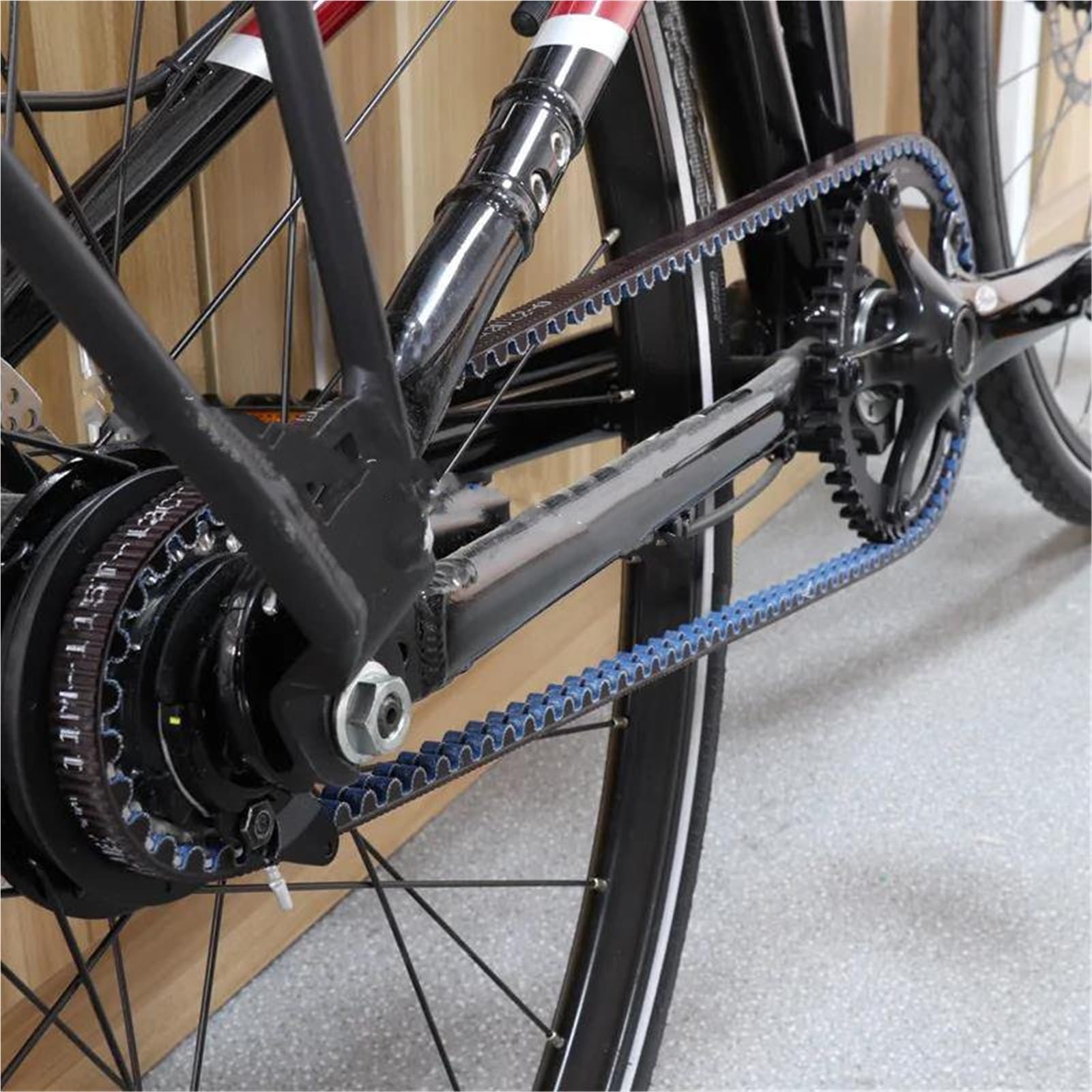Für Gates Carbon-Antriebsriemen CDX Center Track Bike Fiber Fahrrad(120T CDX Blue)