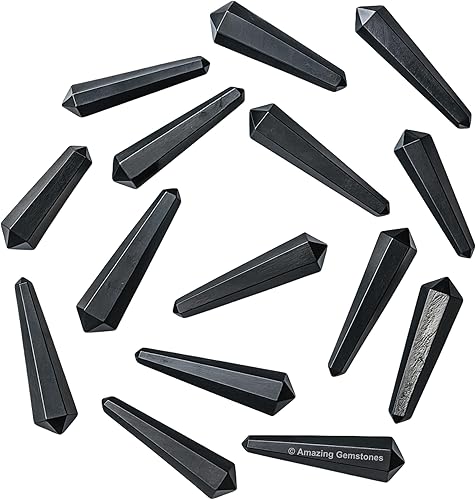 Vista 70 de Amazing Gemstone Puntos de cristal de amatista, cristales curativos y piedras a granel, paquete de 3 puntas curativas de doble terminación