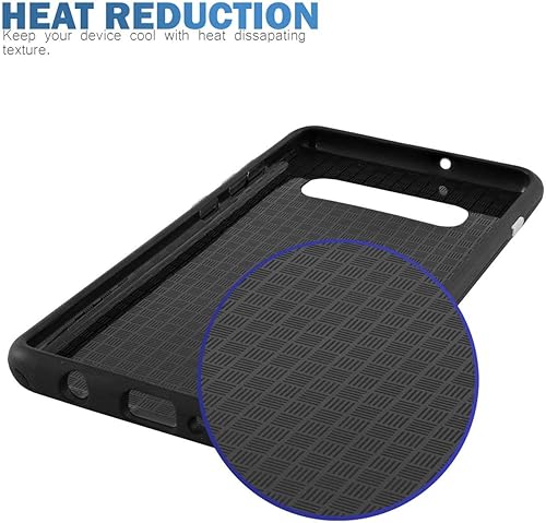 Miniatura 5 de CasesOnDeck Funda compatible con LG Tribute DynastyAristo 3Rebel 4Phoenix 4Zone 4 Grip Tactical Carcasa de choque de goma de doble capa interior