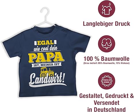 Baby Body Landwirt Spruch - 'Egal Wie Cool Dein Papa Meiner Ist Landwirt'