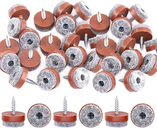 Glarks 52 protectores antideslizantes de fieltro antideslizantes para muebles de 0.78 pulgadas (0.787 in), para patas de madera de silla, mesa,