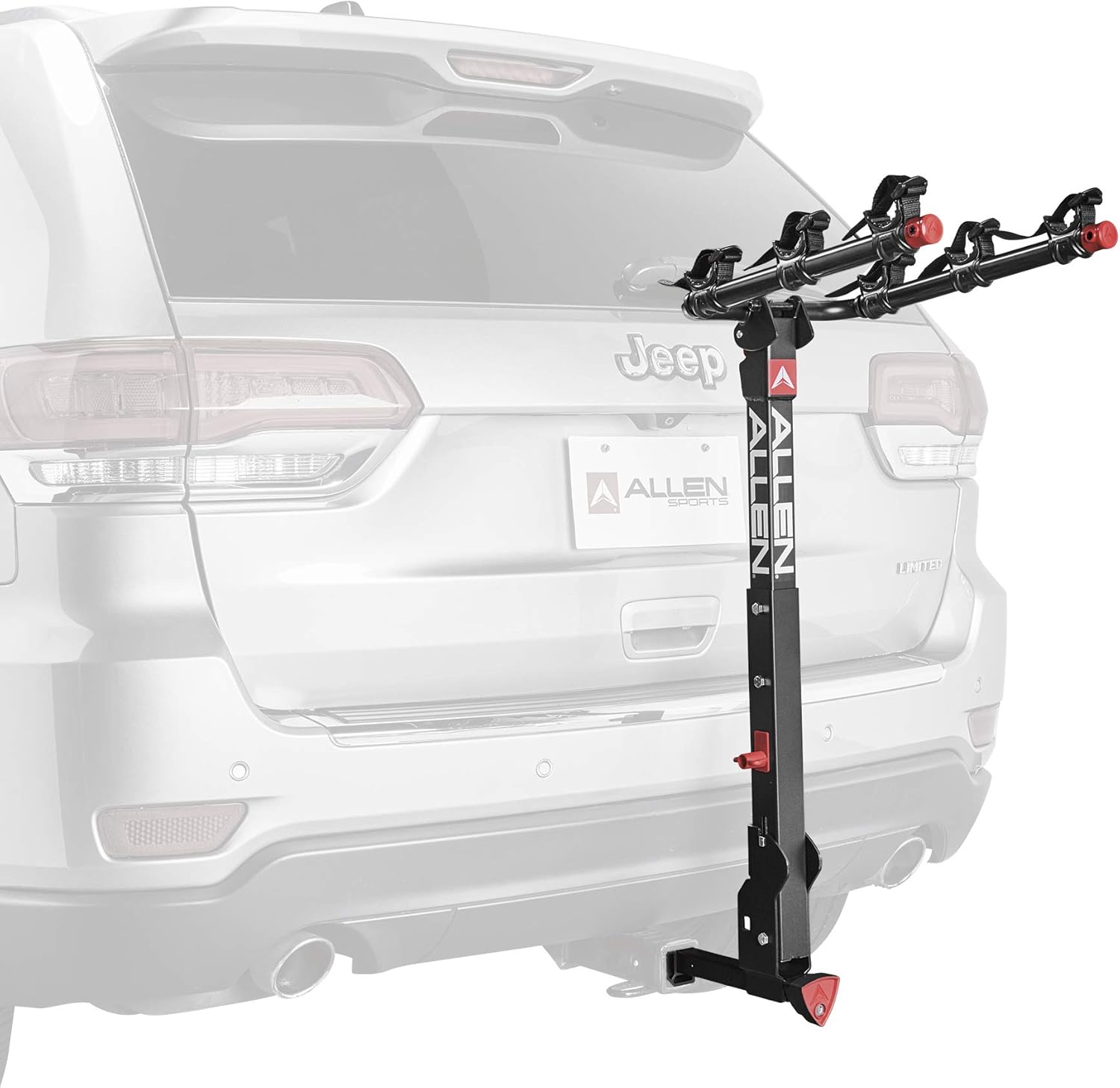 Allen Sports Deluxe+ Locking Quick Release 3-Bike Carrier for 1 1/4 in. and 2 in. Hitch, Model 830QR