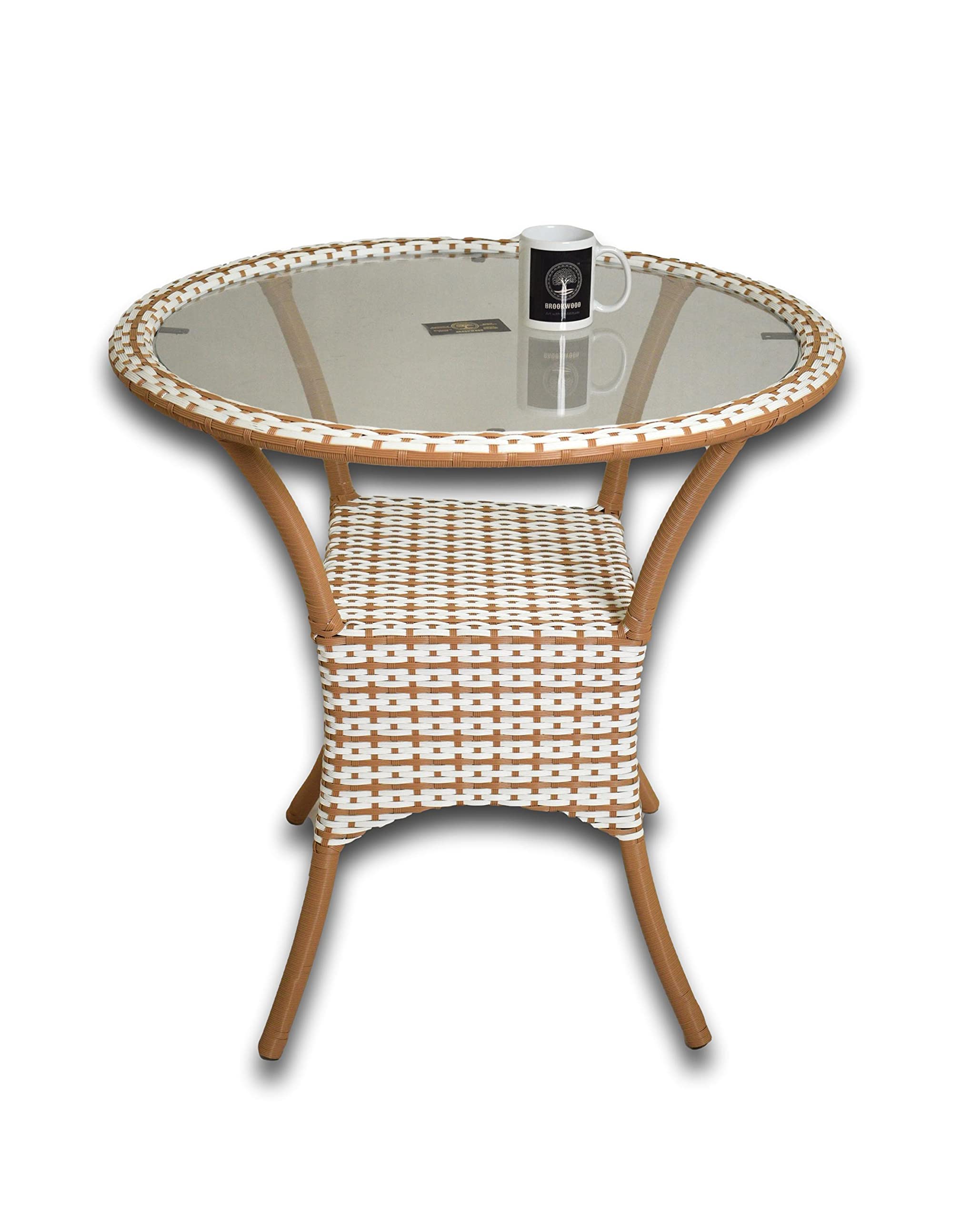BrookWood - Outdoor Patio Furniture 1 Table Without Glass Top - Checks