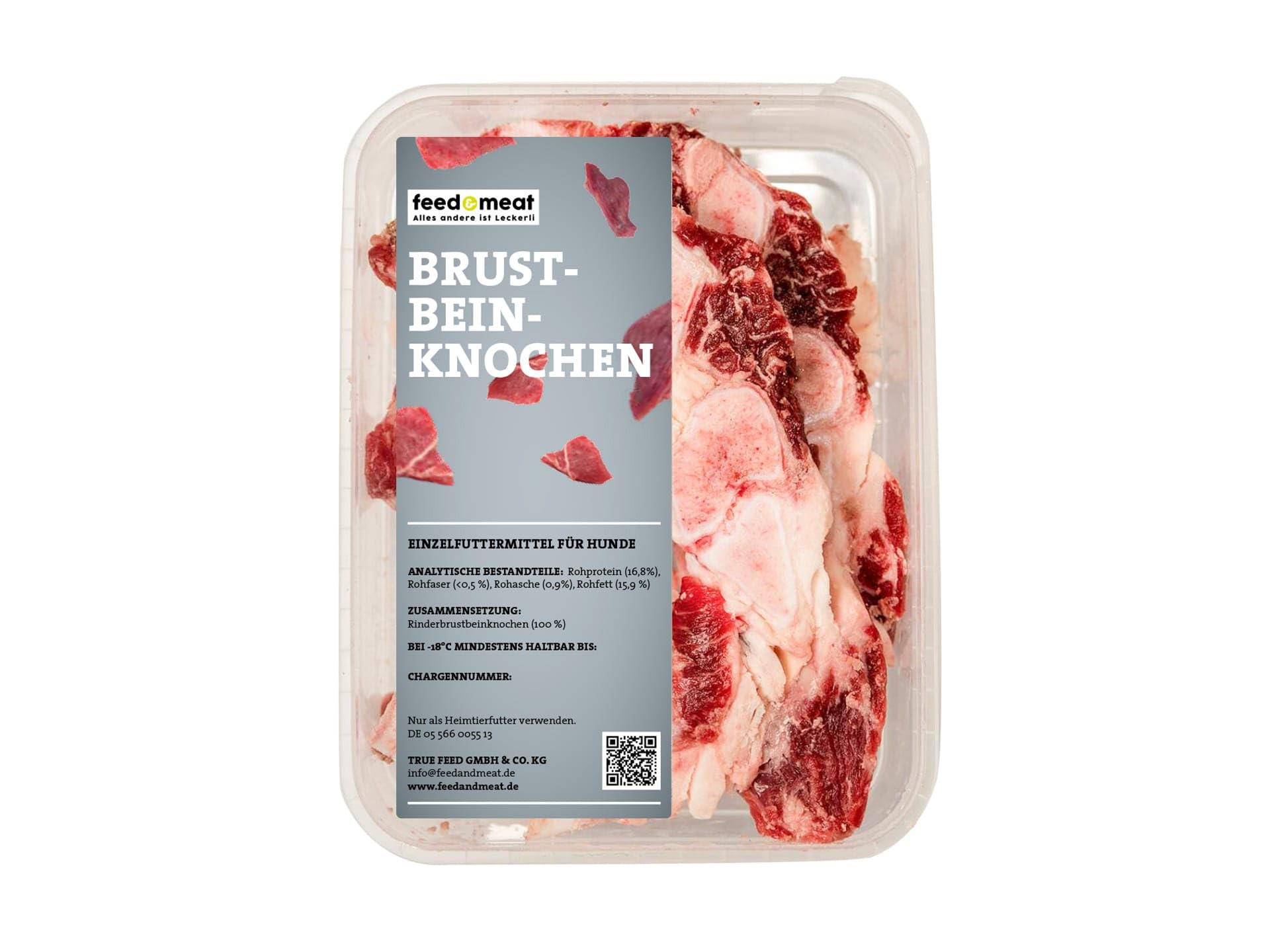 Barffleisch Fertigbarf Regional in NRW produziert -Komplettpaket Getreidefrei Zuckerfrei -20x 500g gewolft in wiederverschließbaren Schalen (gewolft, 500g)
