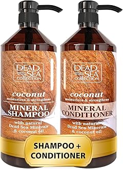 Dead Sea CollectionShampoo & Conditioner Set with Coconut Oil - Moisturising Hair Care for Everyday - Ideal For All Hair Types - Pack of 2 (2000 ml)