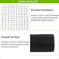 Vista 4 de Gdrasuya10 Rollo de malla de alambre de tela de hardware de 36 pulgadas x 50 pies, 1/2 pulgada, valla de conejo soldada galvanizada para animales