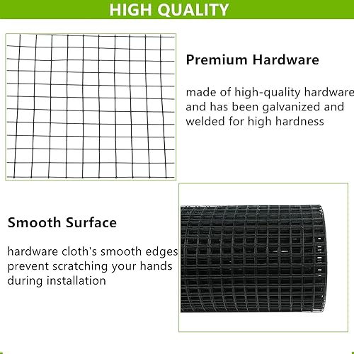 Miniatura 4 de Gdrasuya10 Rollo de malla de alambre de tela de hardware de 36 pulgadas x 50 pies, 12 pulgada, valla de conejo soldada galvanizada para animales de