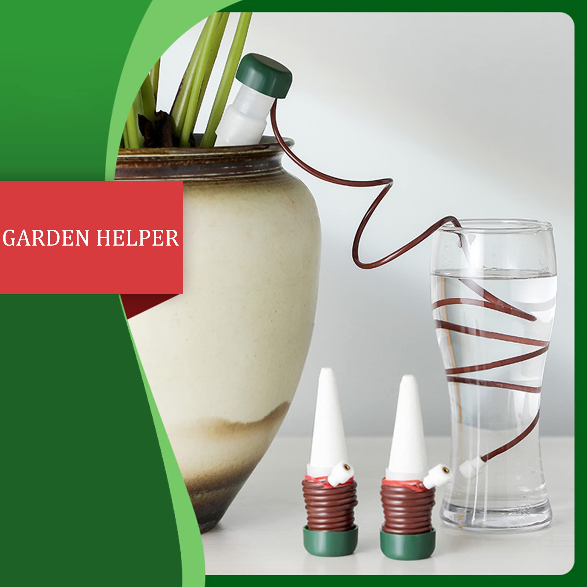 LICHENGTAI Set Irrigazione A Goccia Automatica Per Piante – 6 Pezzi Con Valvola Regolabile – Sistema Fai Da Te Per Interni Ed Esterni – Compatibile Con Bottiglie In Plastica