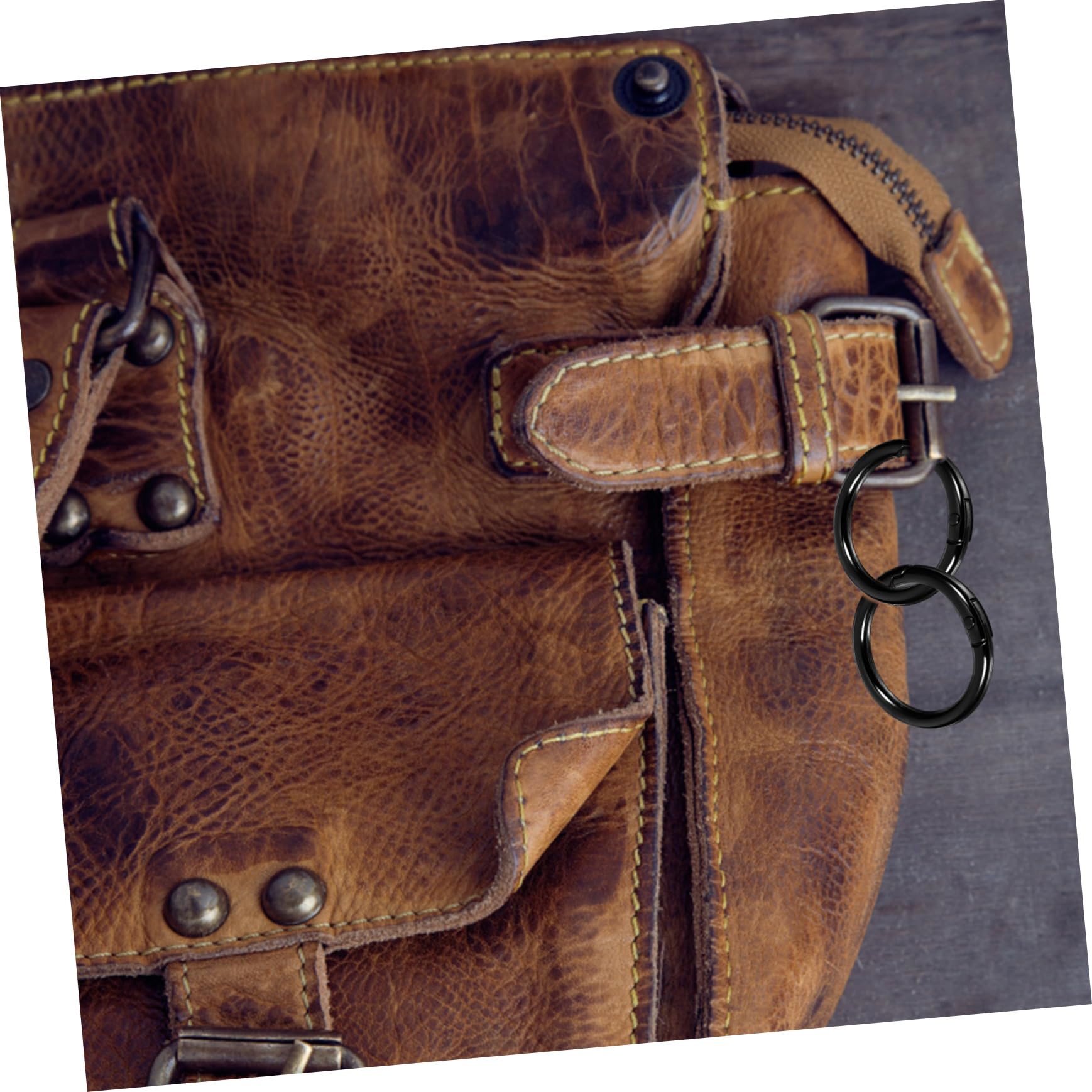 HAPINARY Key Chain Clip Rings 20pcs Small Carabiner Clips Ring Buckles Snap Hooks for Craft