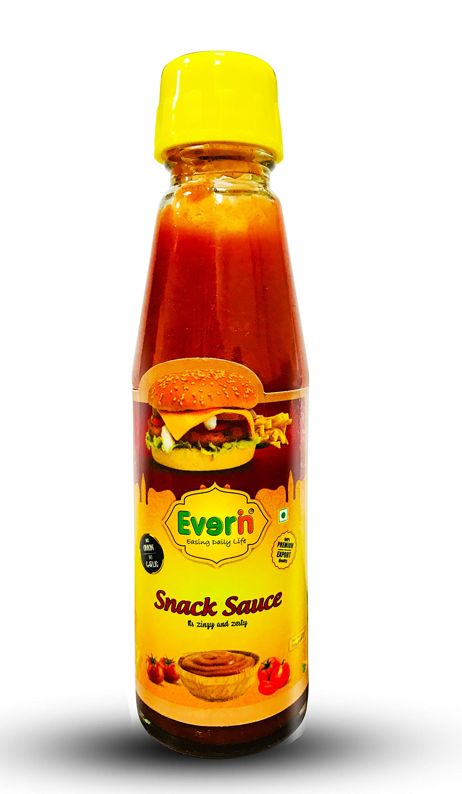 Everin Zingy and Zesty No Onion No Garlic Snack Sauce (200g, Pack of 1)